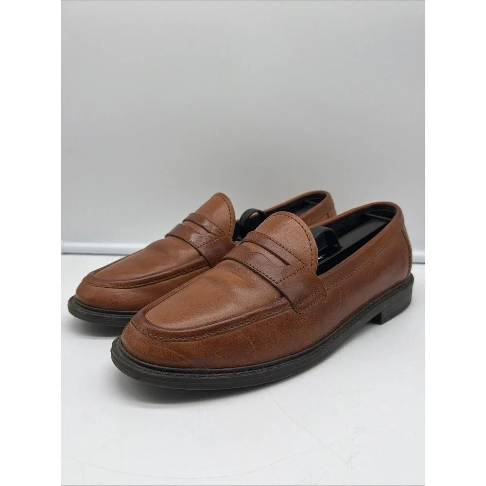 Cole Haan Pinch Penny Loafers Brown Leather Shoes 8B Slip On